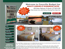 Tablet Screenshot of cassvillebudgetinn.com